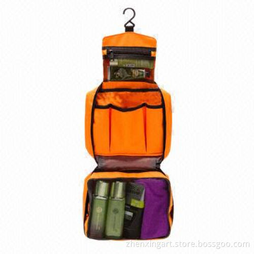 Multi-functional Cosmetic Bag with Plastic Hanger